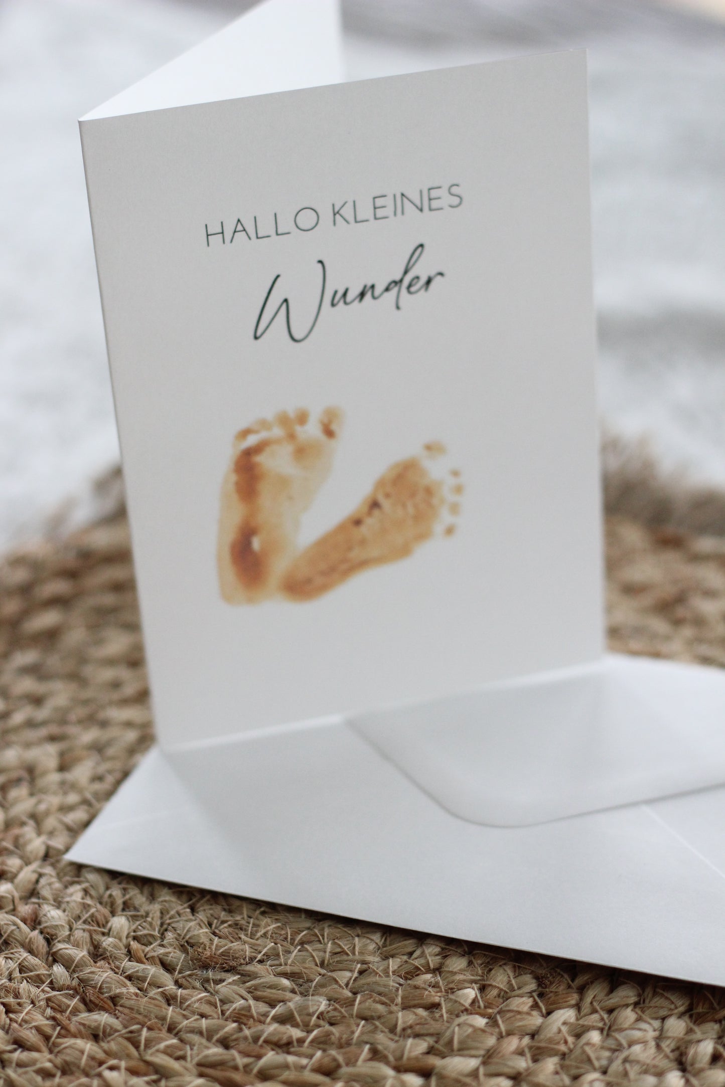 Faltkarte zur Geburt - Babyfüße