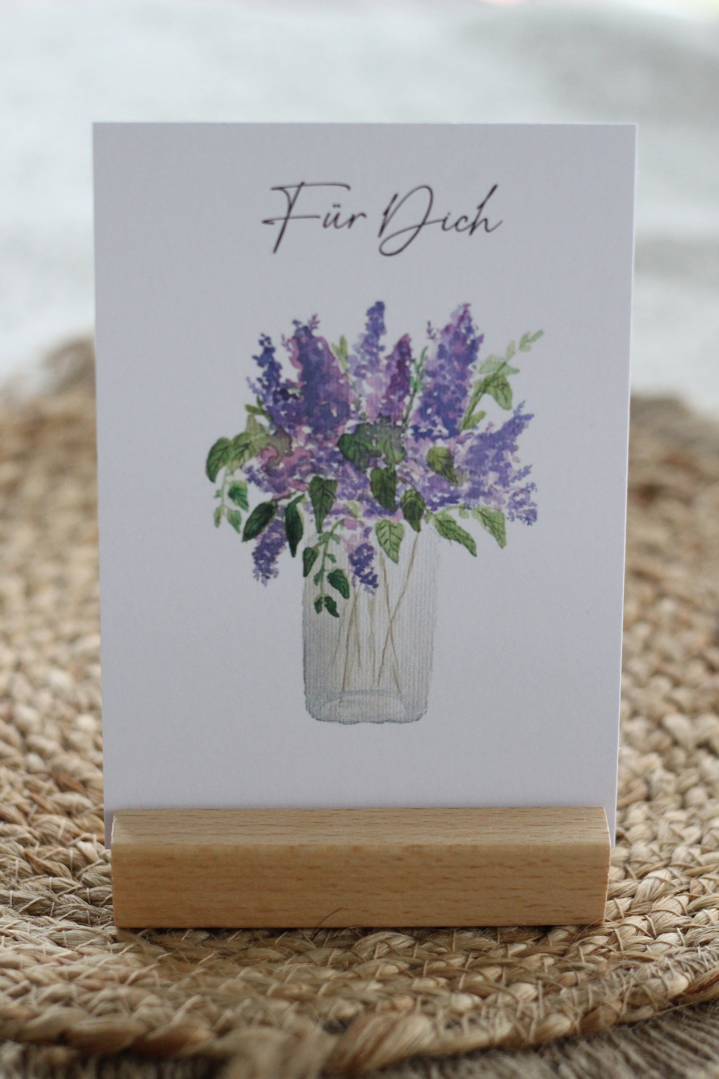 Grußpostkarte - Blumenstrauß in der Vase