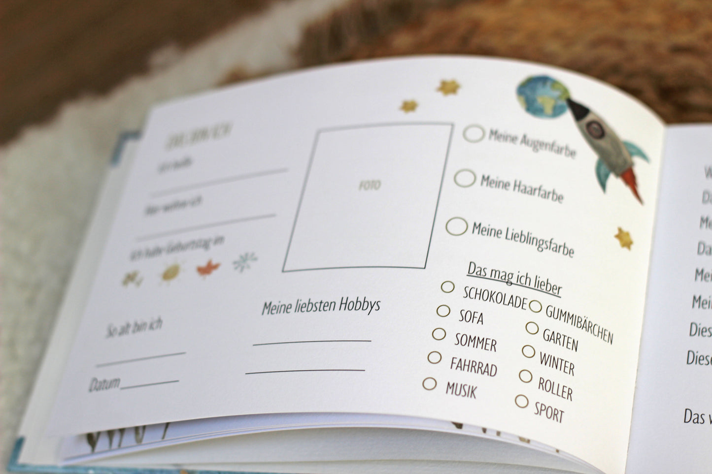 Freundebuch Grundschule Weltall