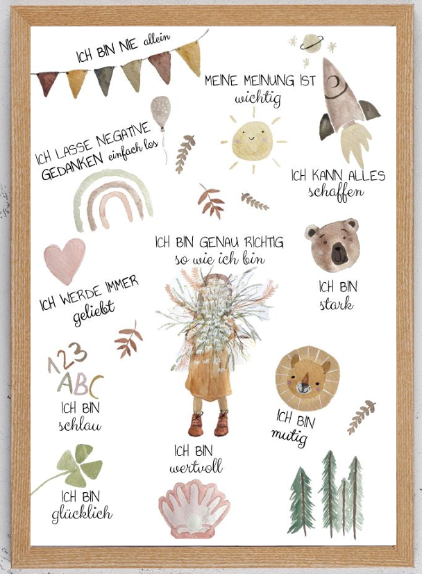 Kinderzimmer Poster DIN A3 - Mädchen