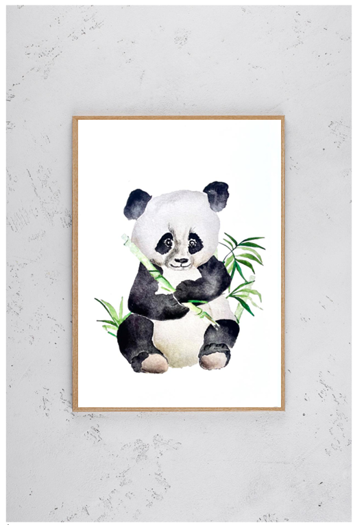 Kinderzimmer Poster DIN A4 - Panda