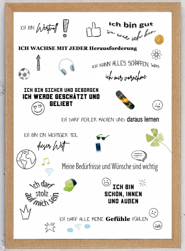 Kinderzimmer Poster DIN A3 - Teenager Junge