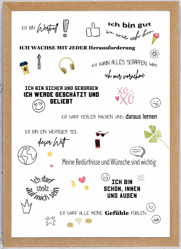 Kinderzimmer Poster DIN A3 - Teenager Mädchen