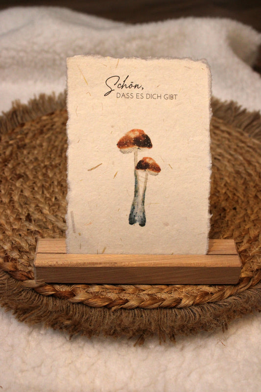 Büttenpapier Karte - Pilze