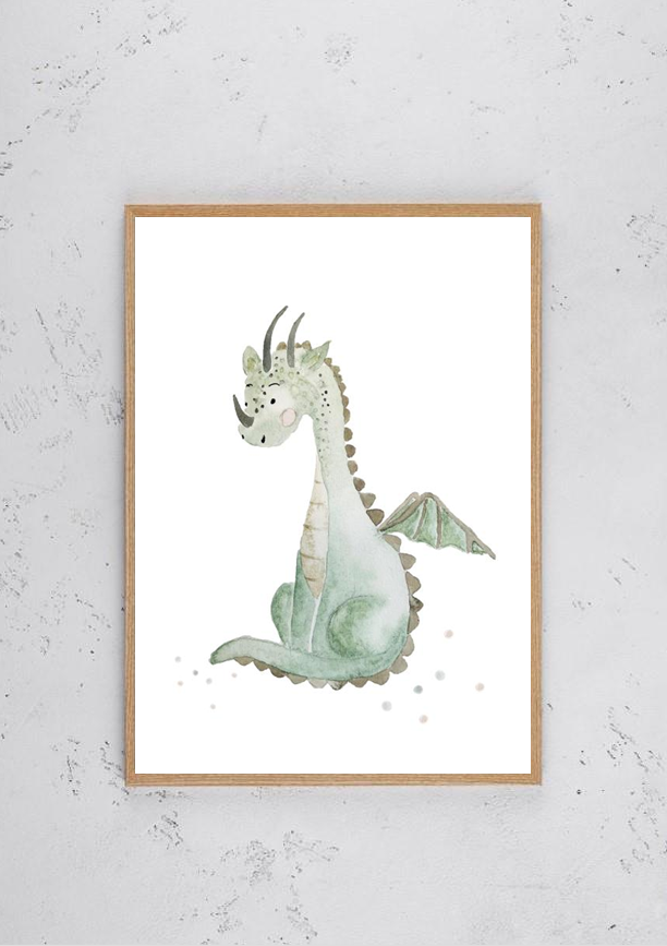 Kinderzimmer Poster DIN A4 - Drache