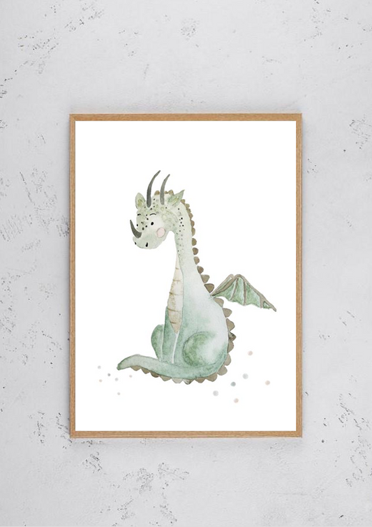 Kinderzimmer Poster DIN A4 - Drache