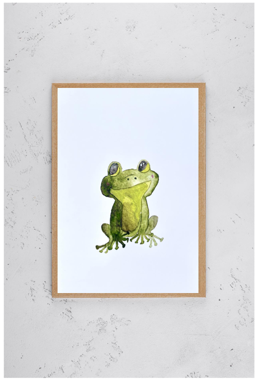 Kinderzimmer Poster DIN A4 - Frosch