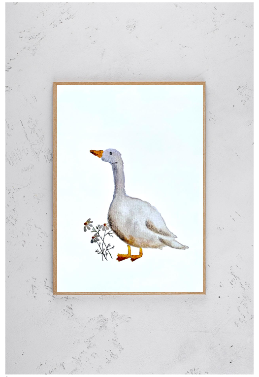Kinderzimmer Poster DIN A4 - Gans