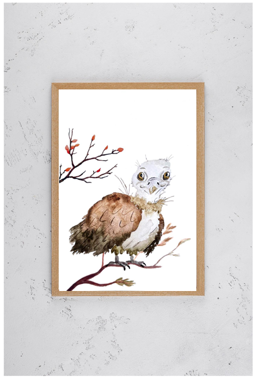 Kinderzimmer Poster DIN A4 - Geier