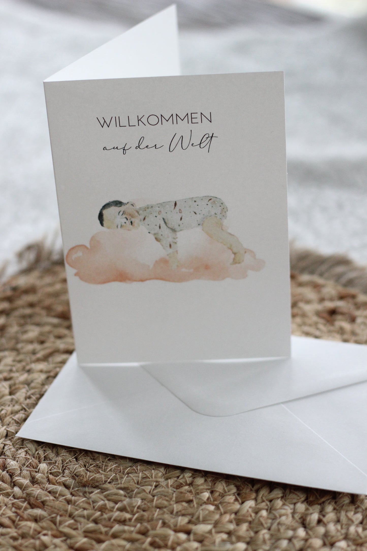 Faltkarte zur Geburt - Baby