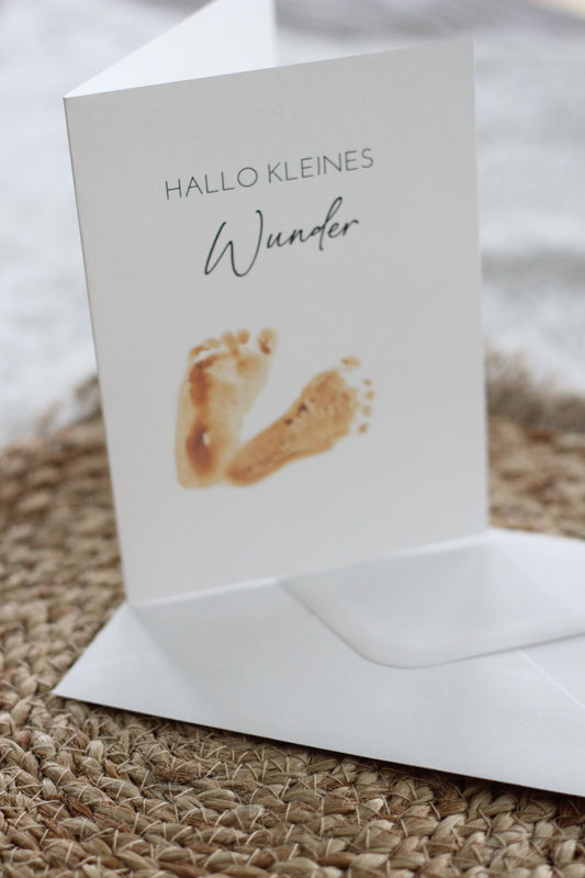 Faltkarte zur Geburt - Babyfüße