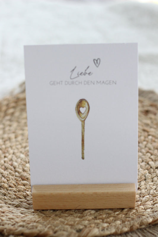 Grußpostkarte - Kochlöffel