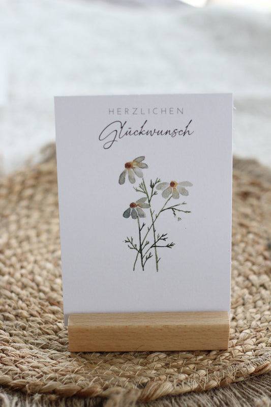 Grußpostkarte - Kamille