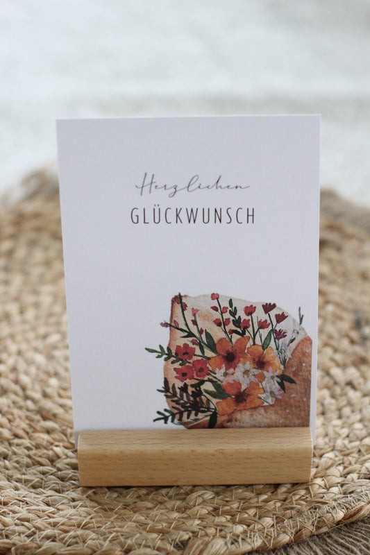 Grußpostkarte - Blumenstrauß