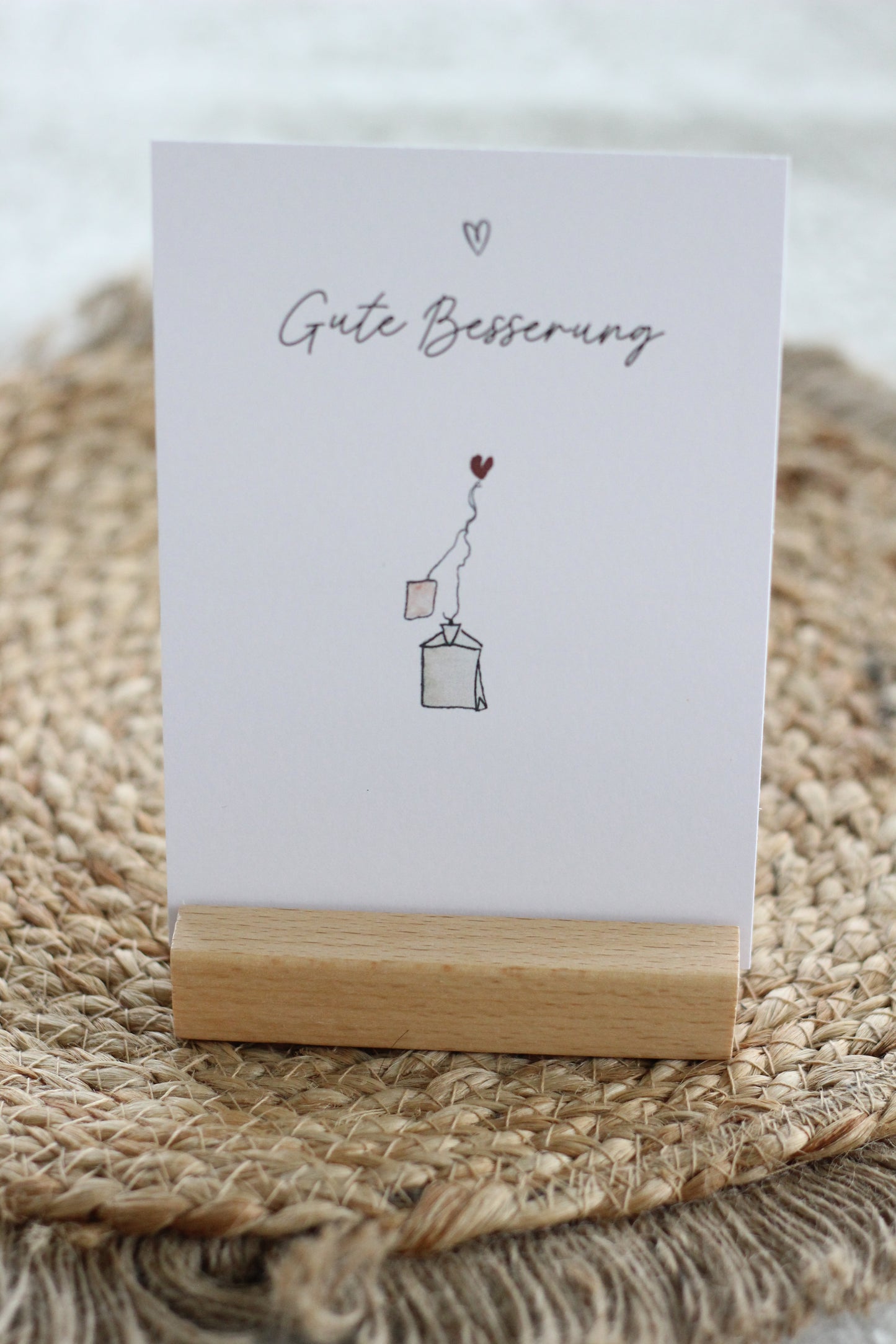 Grußpostkarte - Tee Beutel