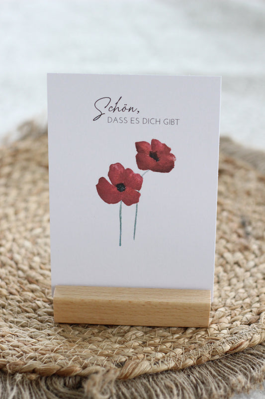 Grußpostkarte - Mohnblumen