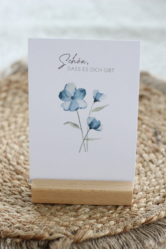 Grußpostkarte - Blau