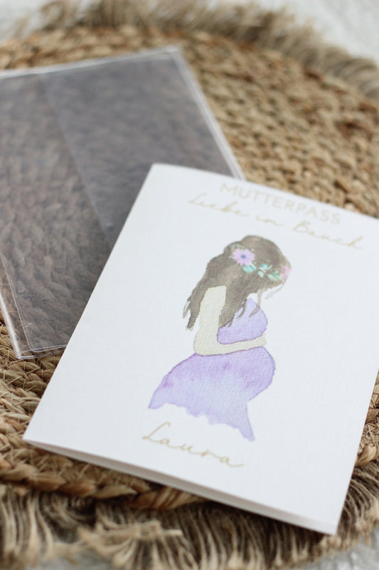 Mutterpasshülle mit Einleger (Hellbraun)