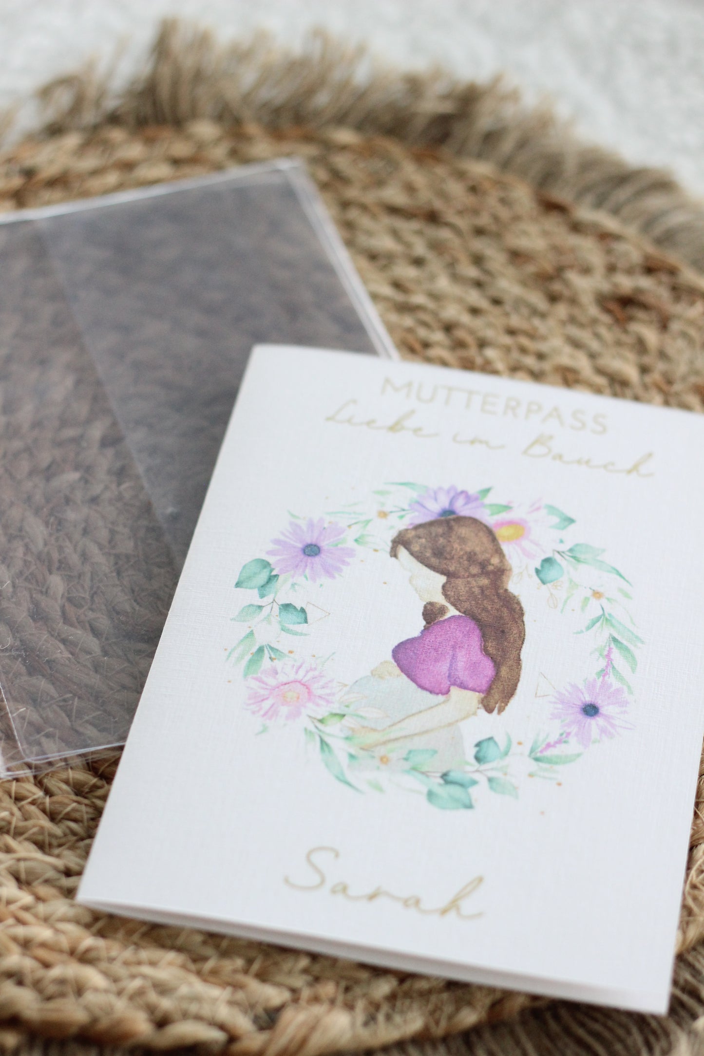 Mutterpasshülle mit Einleger (Braun)