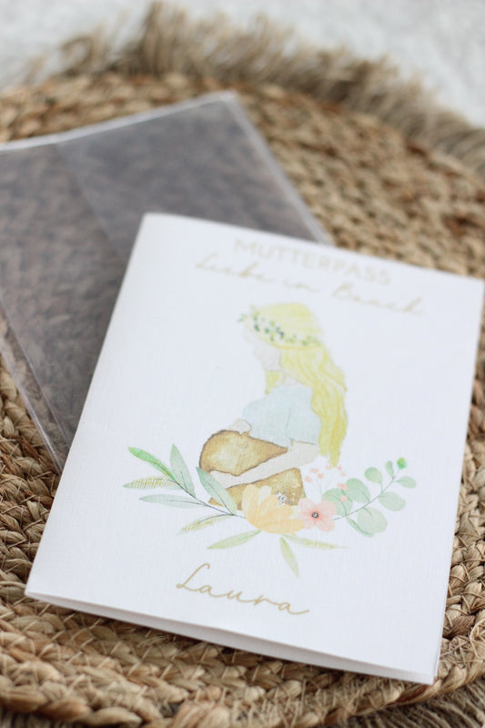 Mutterpasshülle mit Einleger (Blond)