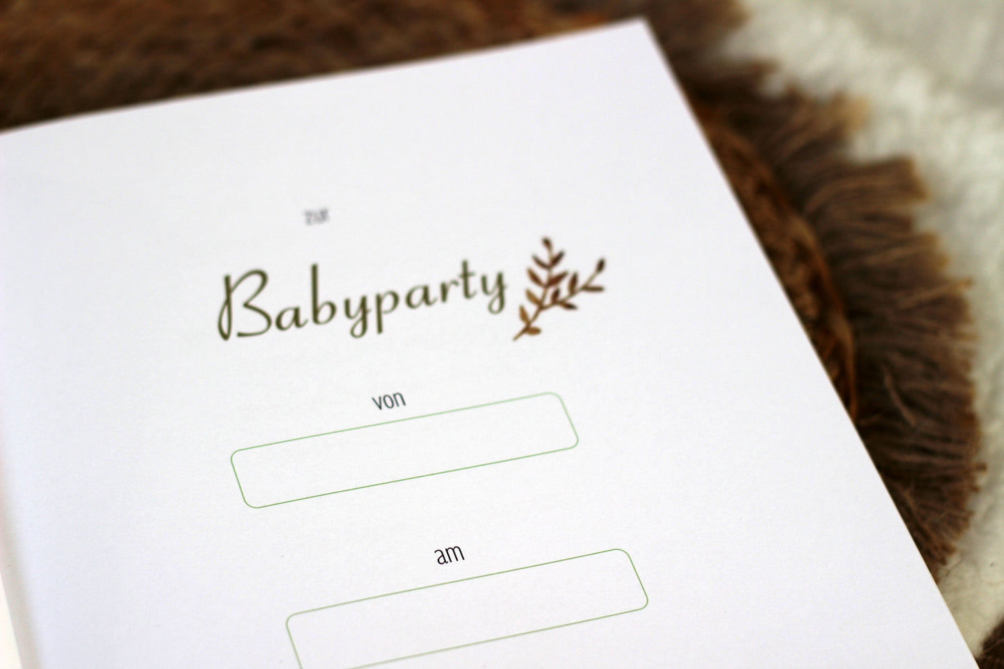 Baby Party Buch "Juhu - wir freuen uns auf dich"
