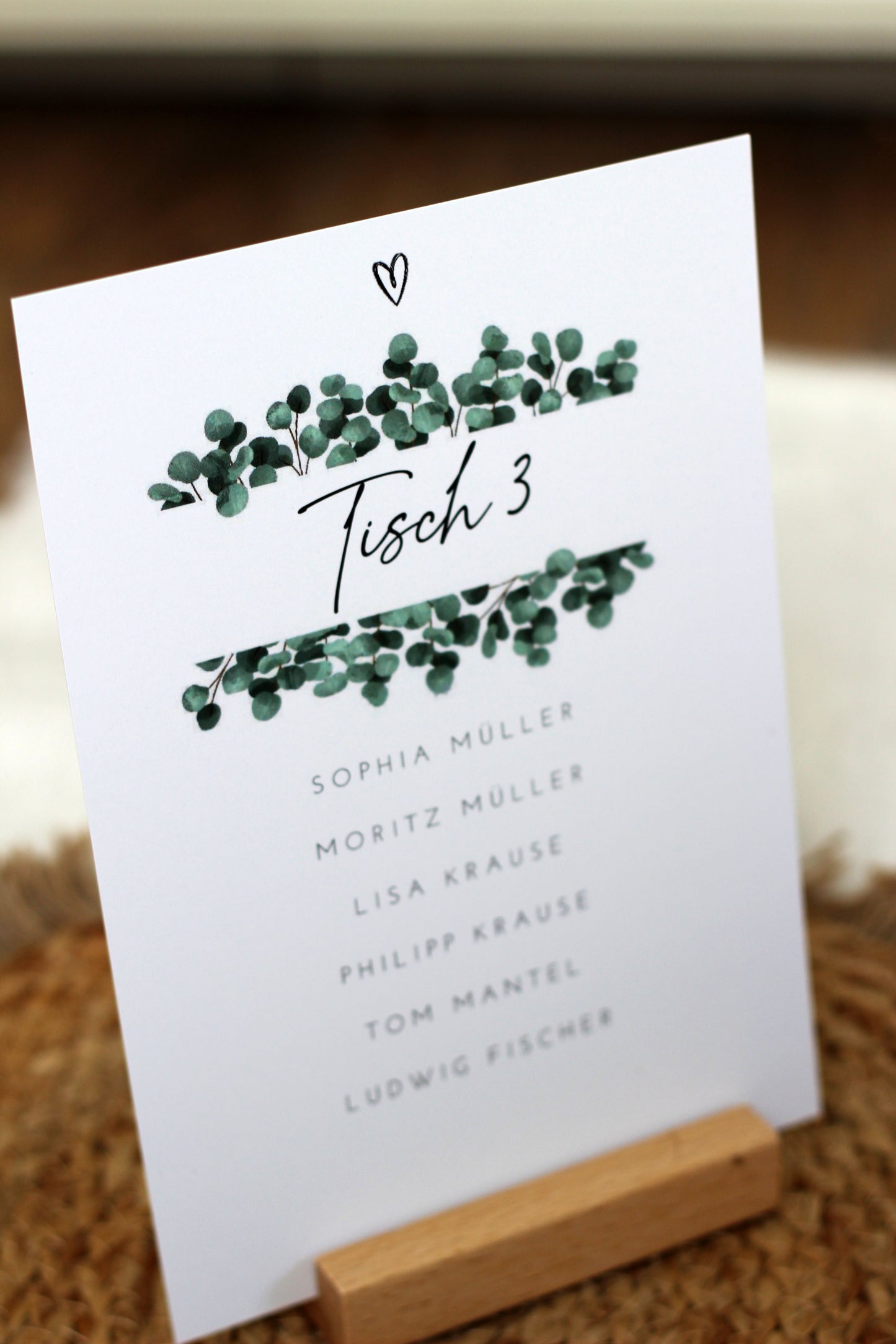 Hochzeits Papeterie - Tisch & Menükarten