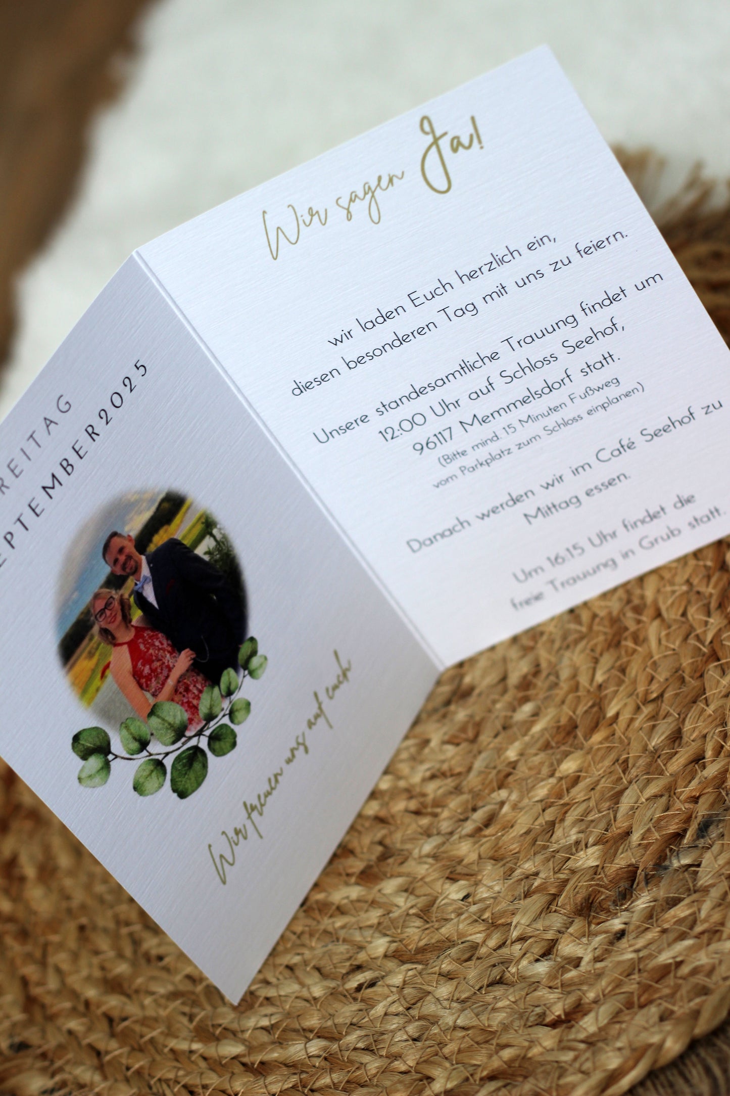 Hochzeits Papeterie - Einladungskarte