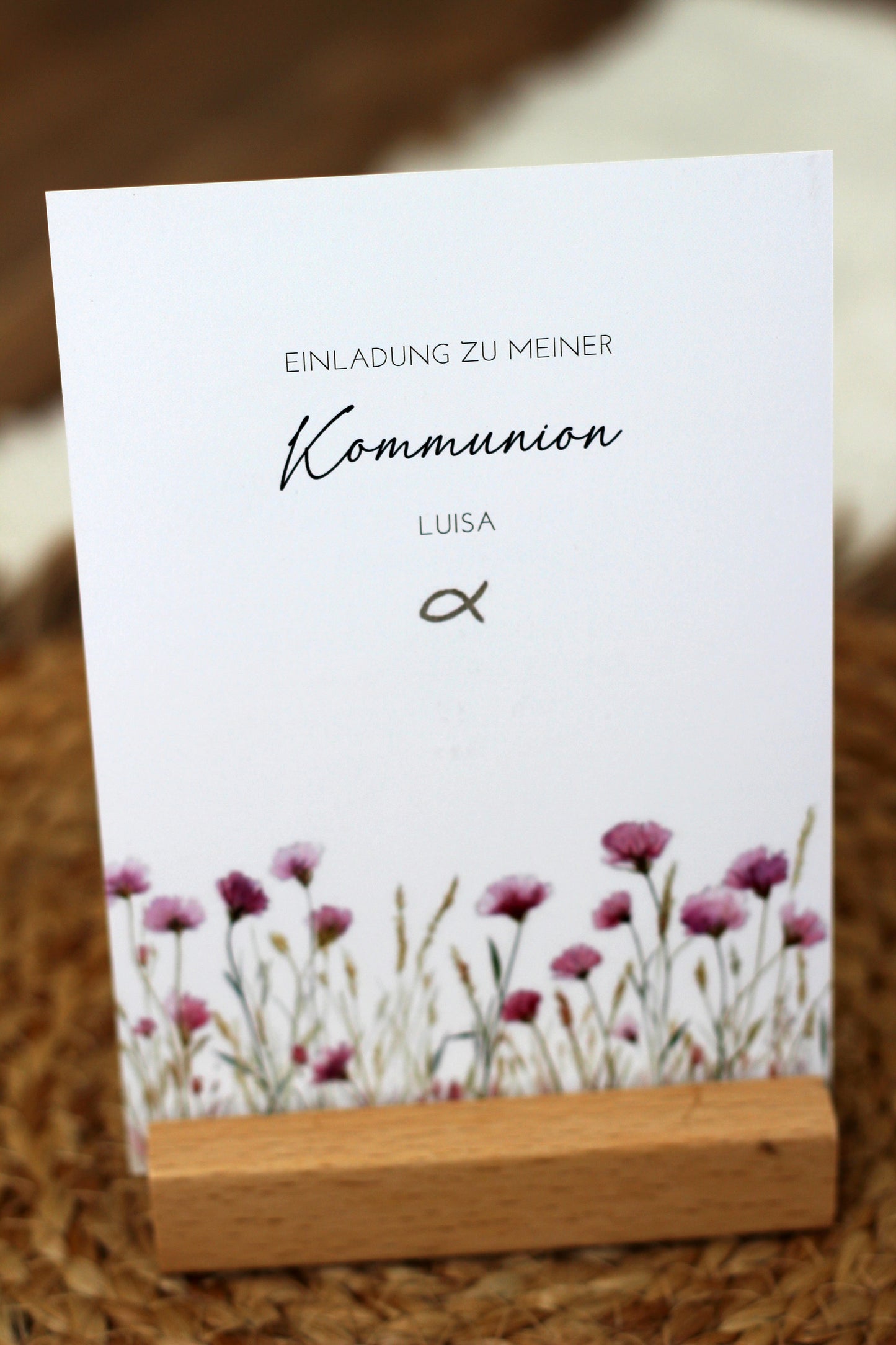 Kommunion Papeterie - Einladungskarte