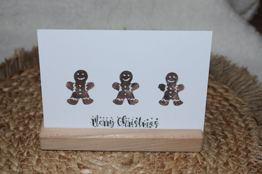 Weihnachtspostkarte - Lebkuchenmänner