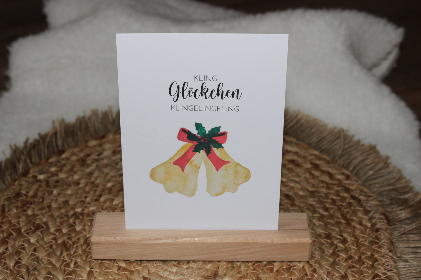 Weihnachtspostkarte - Glocken