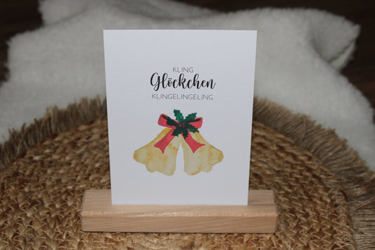 Weihnachtspostkarte - Glocken