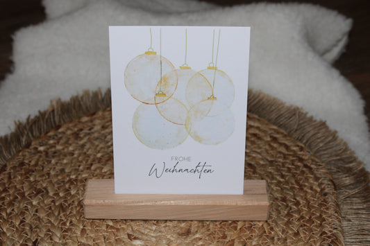Weihnachtspostkarte - Weihnachtskugeln