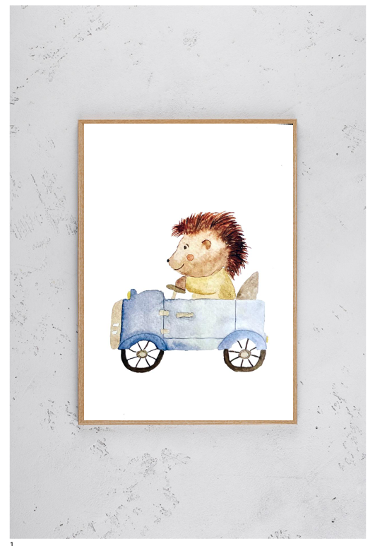 Kinderzimmer Poster DIN A4 - Igel