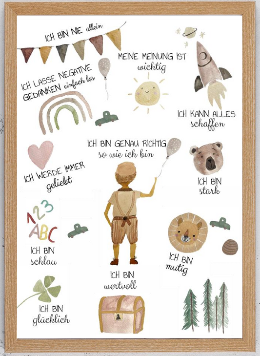 Kinderzimmer Poster DIN A3 - Junge