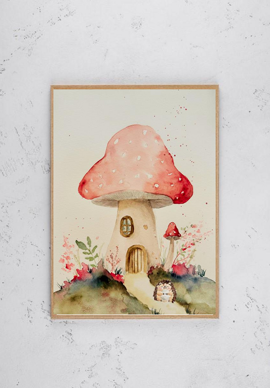 Kinderzimmer Poster DIN A4 - Pilz