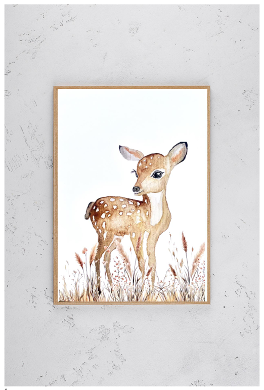 Kinderzimmer Poster DIN A4 - Reh
