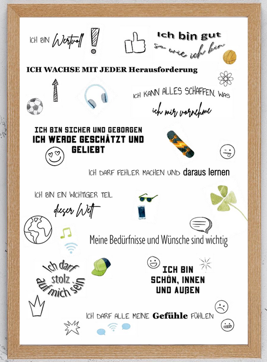 Kinderzimmer Poster DIN A3 - Teenager Junge