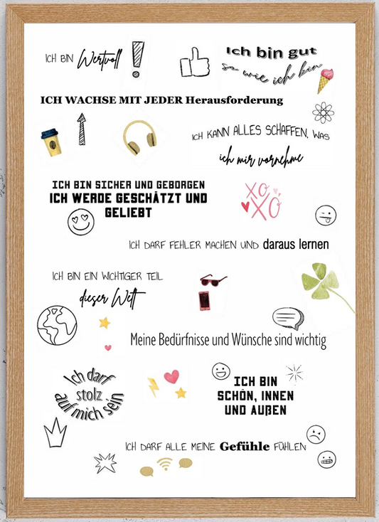 Kinderzimmer Poster DIN A3 - Teenager Mädchen